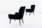 Italian Modern Armchairs with Black Velvet Upholstery, 1950s, Set of 2 2