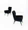 Italian Modern Armchairs with Black Velvet Upholstery, 1950s, Set of 2 6