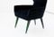 Italian Modern Armchairs with Black Velvet Upholstery, 1950s, Set of 2 7