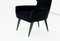 Italian Modern Armchairs with Black Velvet Upholstery, 1950s, Set of 2, Image 7