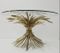 Vintage Gilt Metal Sheaf of Wheat Coffee Table, 1960s 4