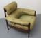 Oak Lounge Chair with Green Leather Upholstery, 1970s, Image 5