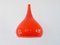 Vintage Danish Orange Glass Pendant Lamp 1