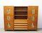 Italian Ash and Painted Glass Dresser & Cabinets, 1950s 1