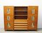 Italian Ash and Painted Glass Dresser & Cabinets, 1950s, Image 1