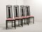 High Back Dining Chairs from Giorgetti, 1980s, Set of 4, Image 3