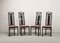 High Back Dining Chairs from Giorgetti, 1980s, Set of 4 1