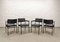 Grey Bouclé and Steel Dining Chairs, 1960s, Set of 4 5