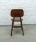 Teak and Caramel Leatherette Dining Chairs by Louis van Teeffelen for WéBé, 1960s, Set of 4, Image 8