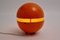 Lampada da tavolo sferica arancione di Andrea Modica per Lumess, anni '80, Immagine 5