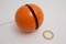 Lampada da tavolo sferica arancione di Andrea Modica per Lumess, anni '80, Immagine 7
