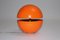 Lámpara de mesa esférica naranja de Andrea Modica para Lumess, años 80, Imagen 1