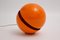 Lámpara de mesa esférica naranja de Andrea Modica para Lumess, años 80, Imagen 2