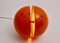 Lámpara de mesa esférica naranja de Andrea Modica para Lumess, años 80, Imagen 4