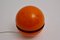 Lampada da tavolo sferica arancione di Andrea Modica per Lumess, anni '80, Immagine 3