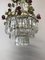 Vintage Italian Crystal Chandelier with Porcelain Flowers 3