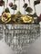 Vintage Italian Crystal Chandelier with Porcelain Flowers 6