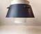 Danish Modern Grey & White Pendant Lamp by Birger Schmidt for Lyfa 1960s, Image 2