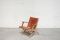 Vintage Cognac Folding Chair by Angel I. Pazmino for Muebles de Estilo, Image 4