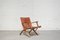 Vintage Cognac Folding Chair by Angel I. Pazmino for Muebles de Estilo 1