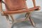 Vintage Cognac Folding Chair by Angel I. Pazmino for Muebles de Estilo 20