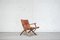 Vintage Cognac Folding Chair by Angel I. Pazmino for Muebles de Estilo 22
