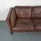 Vintage 2-Seater Brown Leather Sofa 4