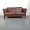 Vintage 2-Seater Brown Leather Sofa, Image 1