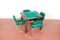 Casino Table with 4 Chairs, 1980s, Image 1