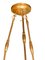 Art Deco Alabaster Chandelier with 3 Double Arms, 1920s, Image 4