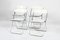 Plia White Folding Chairs by Giancarlo Piretti for Castelli, 1960s, Set of 4 1