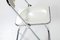 White Folding Plia Chair & Desk by Giancarlo Piretti for Castelli, 1960s, Image 3