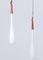 Lámparas colgantes danesas de teca y vidrio opalino, años 50. Juego de 2, Imagen 2
