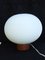 Large Mid-Century Danish Table or Ceiling Lamp in Teak & Satinated Milk Glass by Uno & Östen Kristiansson for Luxus, Image 1