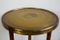 Art Deco Flower or Side Table with Embossed Brass Top, 1920s, Image 9