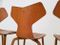 Model 3130 Grand Prix Chairs by Arne Jacobsen for Fritz Hansen, 1967, Set of 4 8