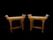 Vintage Italian Pearwood Benches, 1920s, Set of 2 1