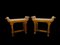Vintage Italian Pearwood Benches, 1920s, Set of 2, Image 1
