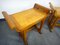 Vintage Italian Pearwood Benches, 1920s, Set of 2 7