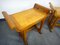 Vintage Italian Pearwood Benches, 1920s, Set of 2, Image 7