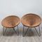 French Rattan Chairs, 1950s, Set of 2 1