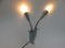 Lámparas de pared Amorphous en gris claro y latón, años 50. Juego de 2, Imagen 10