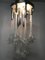 Lámpara colgante Mid-Century con flores de cristal de Murano, Imagen 2