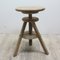 Industrieller Vintage holz Drehhocker 1