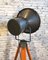 Vintage Grey Factory Spotlight with Wooden Tripod Base 8