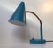 Danish Petrol Blue Table Lamp by E. S. Horn, 1950s, Image 1