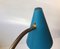 Danish Petrol Blue Table Lamp by E. S. Horn, 1950s 4