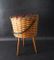 Large Wicker Sewing Basket, 1950s 1