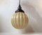 Art Deco Fluted Opaline & Bakelite Pendant Lamp from Nordisk Solar, 1930s, Image 1