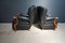 French Black Leatherette Chesterfield Club Chairs, 1940s, Set of 2, Image 7